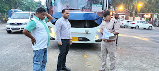 परिवहन विभाग की सक्रियता, नियम तोड़ने वाले वाहन चालकों पर जुर्माना , 10 वाहनों से वसूला गया 22,300 रुपए